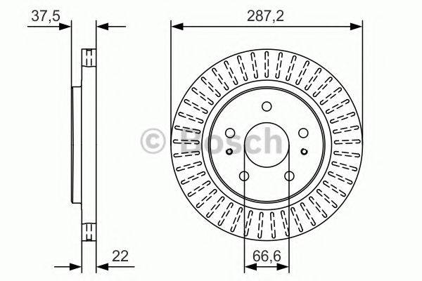 BOSCH 0986479A98 гальмівний диск