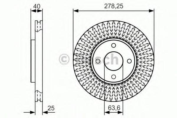 BOSCH 0986479C48 гальмівний диск