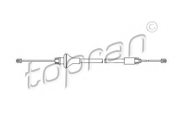 TOPRAN 207370 Трос, стоянкова гальмівна система