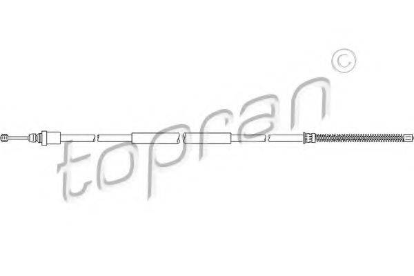 TOPRAN 721655 Трос, стоянкова гальмівна система