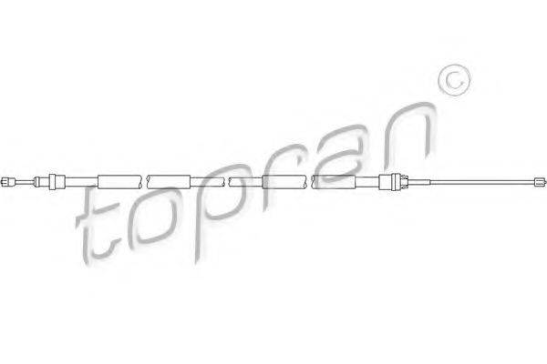 TOPRAN 722072 Трос, стоянкова гальмівна система