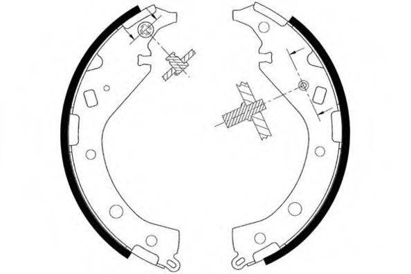 E.T.F. 090634 Комплект гальмівних колодок