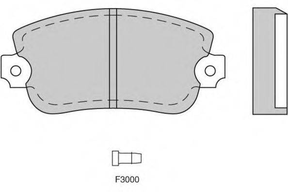 E.T.F. 120073 Комплект гальмівних колодок, дискове гальмо
