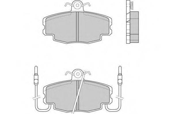 E.T.F. 20511 Комплект гальмівних колодок, дискове гальмо