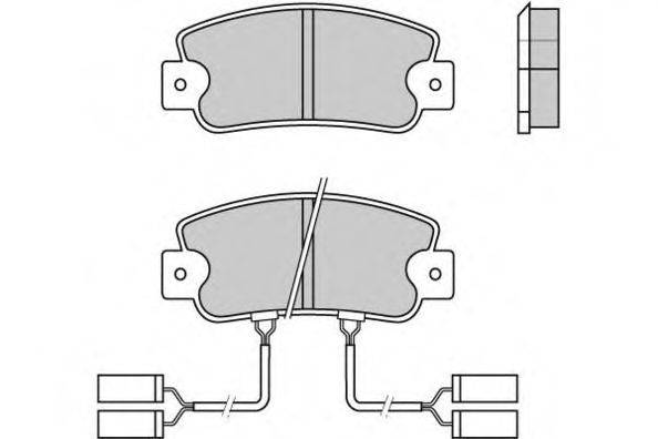 E.T.F. 20842 Комплект гальмівних колодок, дискове гальмо
