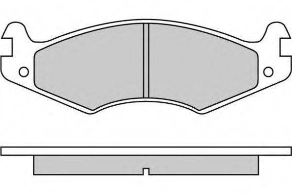 E.T.F. 120459 Комплект гальмівних колодок, дискове гальмо