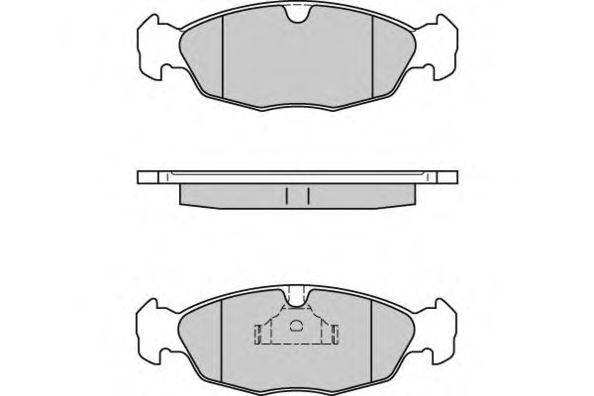 E.T.F. 21406 Комплект гальмівних колодок, дискове гальмо