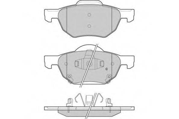 E.T.F. 24213 Комплект гальмівних колодок, дискове гальмо