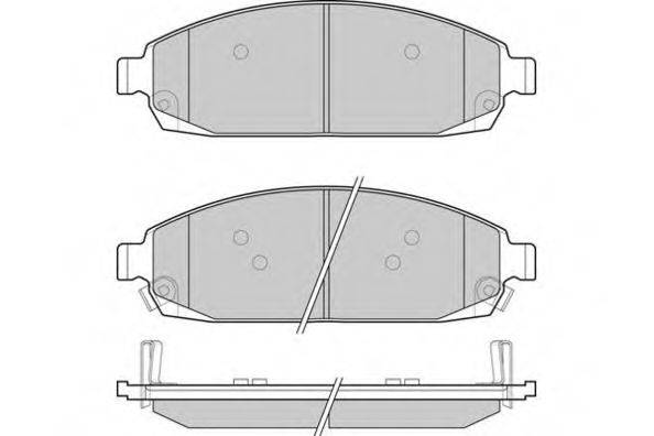 E.T.F. 121238 Комплект гальмівних колодок, дискове гальмо