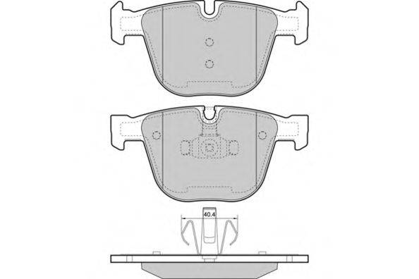 E.T.F. 121448 Комплект гальмівних колодок, дискове гальмо