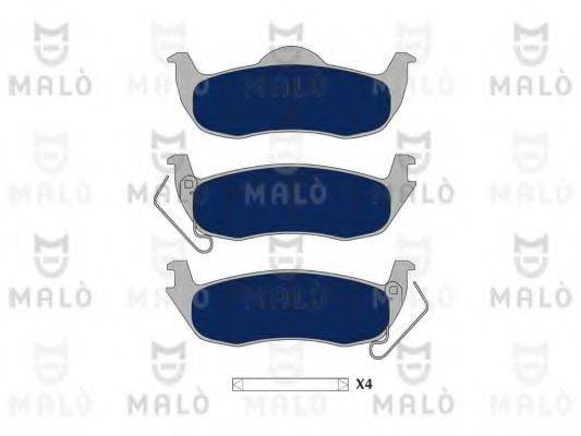 MALO 1051105 Комплект гальмівних колодок, дискове гальмо