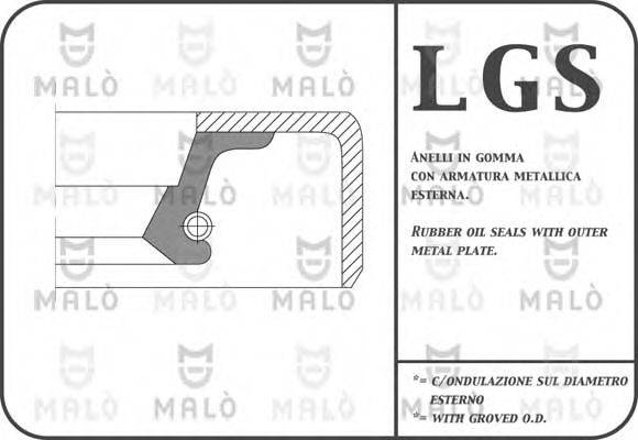 MALO 13489 Кільце ущільнювача, ступиця колеса