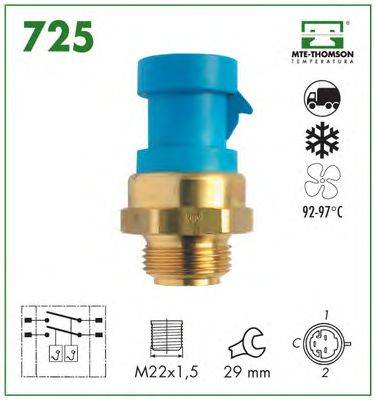 MTE-THOMSON 725 Термивимикач, вентилятор радіатора