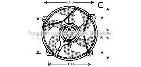 PRASCO CN7531 Вентилятор, охолодження двигуна