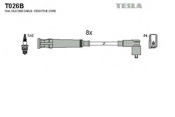 TESLA T026B Комплект дротів запалювання