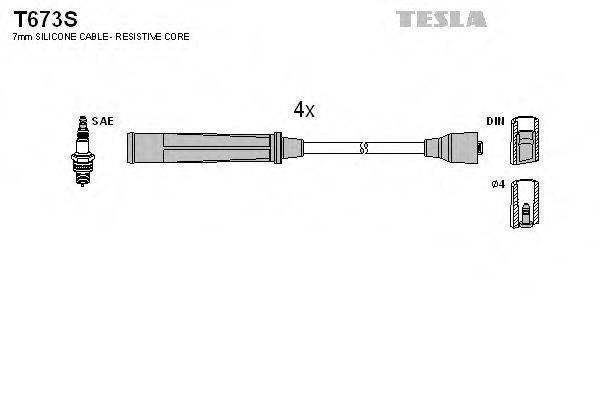 TESLA T673S Комплект дротів запалювання