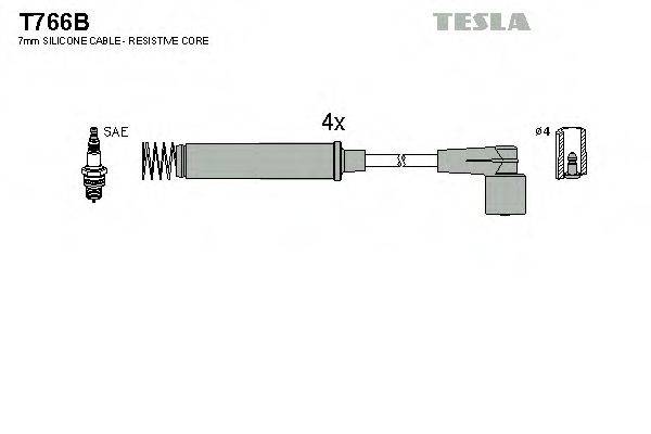 TESLA T766B Комплект дротів запалювання