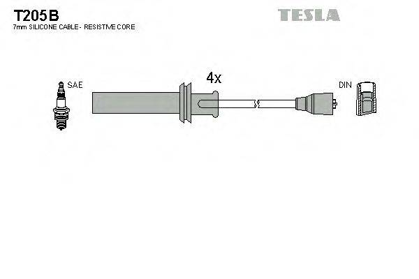 TESLA T205B Комплект дротів запалювання