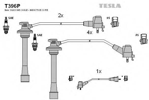 TESLA T396P Комплект дротів запалювання