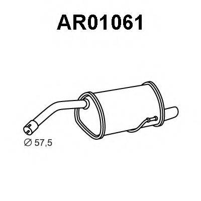 ALFAROME/FIAT/LANCI 71765160 Глушник вихлопних газів кінцевий