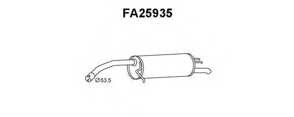VENEPORTE FA25935 Глушник вихлопних газів кінцевий