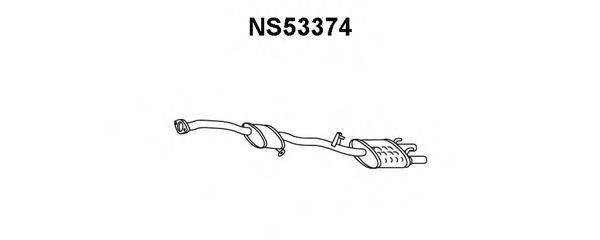NISSAN B010M44F02 Глушник вихлопних газів кінцевий