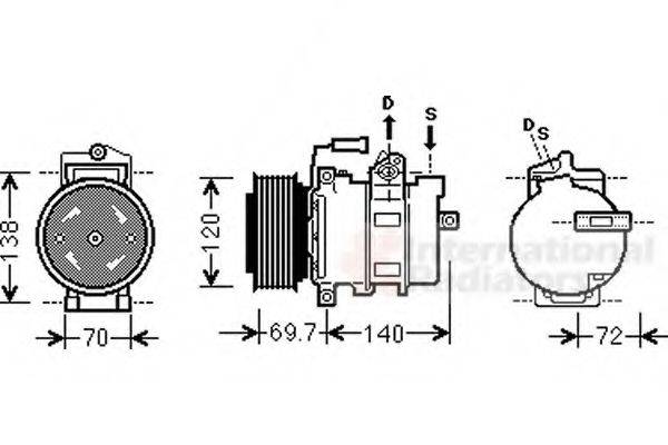 VAN WEZEL 0300K312 Компресор, кондиціонер