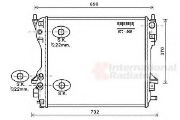 VAN WEZEL 77002049 Радіатор, охолодження двигуна