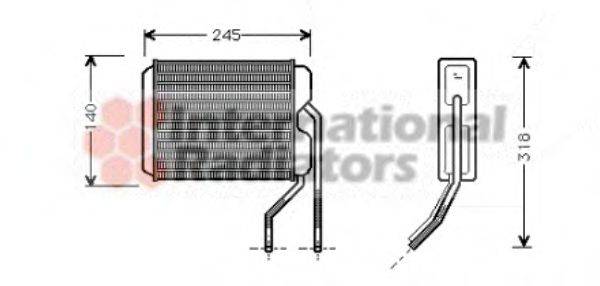 VAN WEZEL 81006026 Теплообмінник, опалення салону