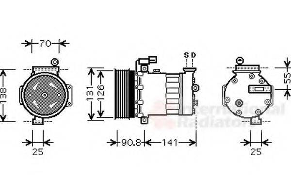 ROV/TRI/JAG/AUS/MG JPB000080 Компресор, кондиціонер