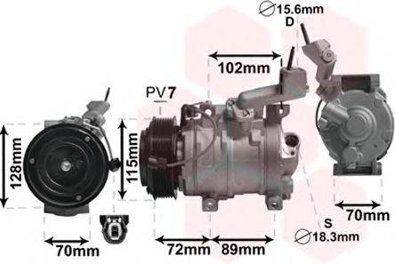 VAN WEZEL 2500K270 Компресор, кондиціонер