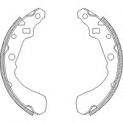 WOKING Z438101 Комплект гальмівних колодок