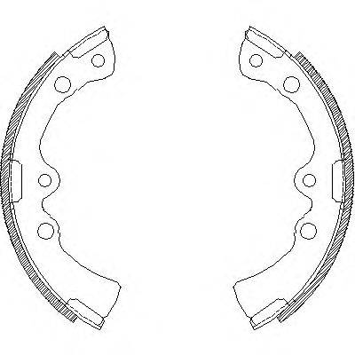 WOKING Z437700 Комплект гальмівних колодок