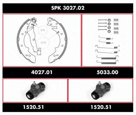 WOKING SPK302702 Комплект гальм, барабанний гальмівний механізм