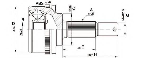 OPEN PARTS CVJ547110 Шарнірний комплект, приводний вал