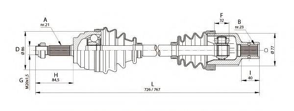 OPEN PARTS DRS613400 Приводний вал