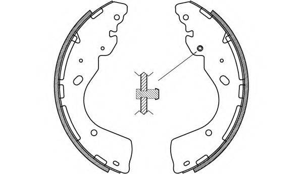 OPEN PARTS BSA223300 Комплект гальмівних колодок