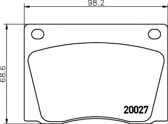 TEXTAR 2002701 Комплект гальмівних колодок, дискове гальмо