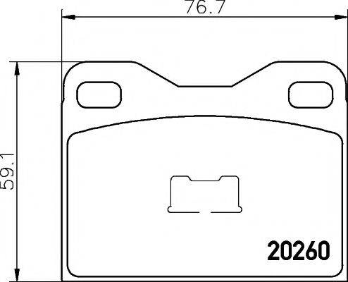 TEXTAR 20260 Комплект гальмівних колодок, дискове гальмо