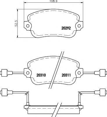 TEXTAR 20311 Комплект гальмівних колодок, дискове гальмо