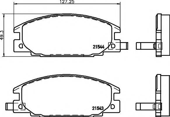 TEXTAR 2154304 Комплект гальмівних колодок, дискове гальмо