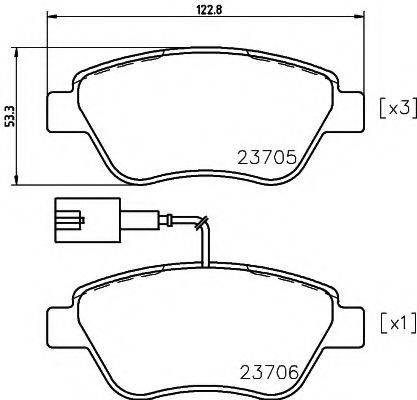 TEXTAR 23706 Комплект гальмівних колодок, дискове гальмо