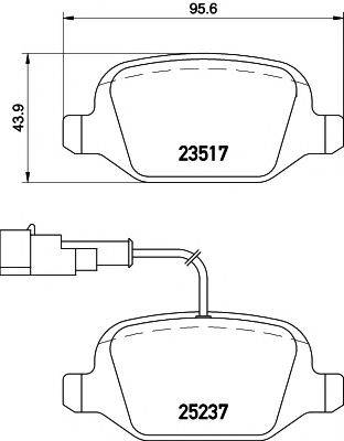 TEXTAR 2351705 Комплект гальмівних колодок, дискове гальмо