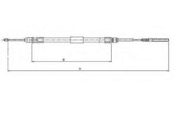 KAWE BW02130 Трос, стоянкова гальмівна система