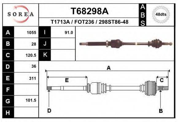 EAI T68298A Приводний вал