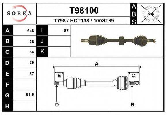 EAI T98100 Приводний вал