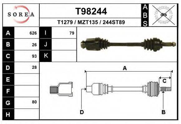 EAI T98244 Приводний вал