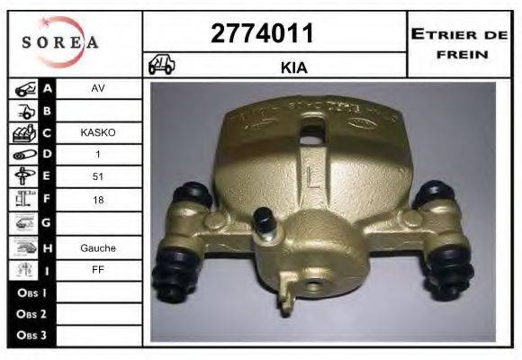 EAI 2774011 Гальмівний супорт