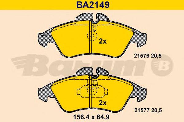 BARUM 21577 Комплект гальмівних колодок, дискове гальмо