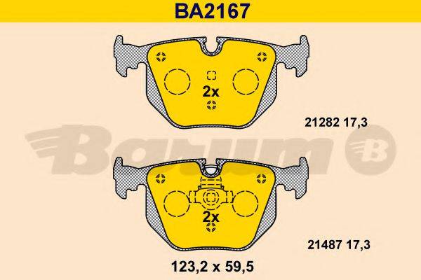 BARUM BA2167 Комплект гальмівних колодок, дискове гальмо